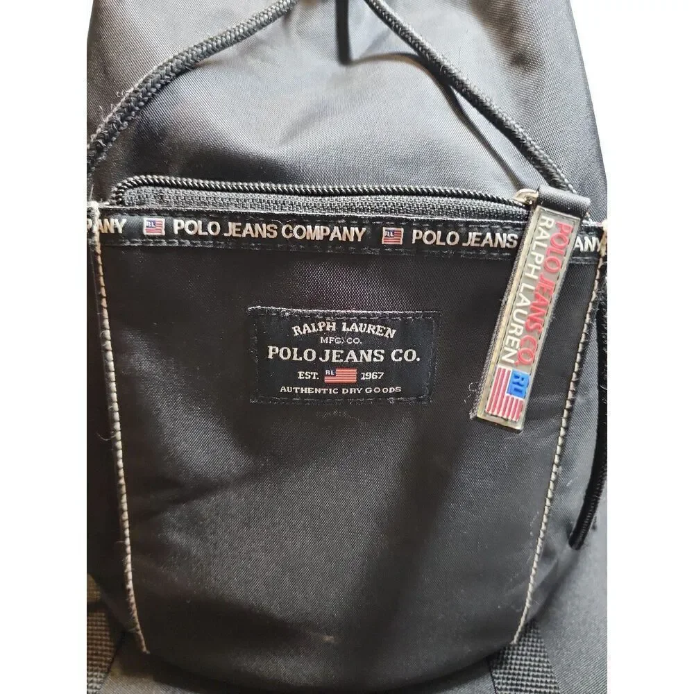 Ralph Lauren Polo Jeans Co. Y2K vintage women’s Backpack Black